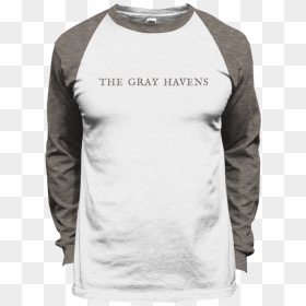 Baseball Tee - Long-sleeved T-shirt, HD Png Download - gray png