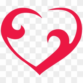 Curved Red Outline Heart Png Image - Portable Network Graphics, Transparent Png - curved red arrow png
