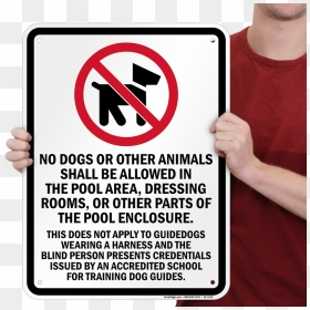 Alabama No Dogs Allowed In Pool Area Sign - Sign, HD Png Download - not allowed sign png