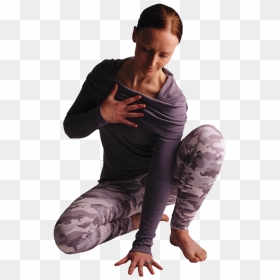 Hand On Heart Yoga Pose - Sitting, HD Png Download - yoga pose png