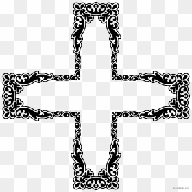 Christian Cross Sign Border, HD Png Download - ornate png