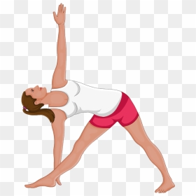Trikonasana - Triangle Pose Stretch, HD Png Download - yoga pose png