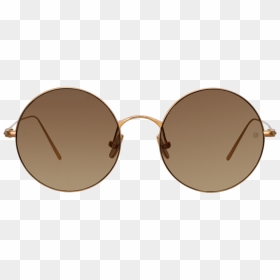 Zaha Round Sunglasses In Rose Gold - Bronze, HD Png Download - round gold frame png