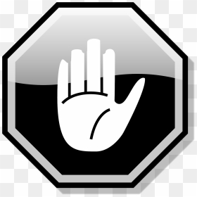 Stop Hand Black - Don T Ignor Depression, HD Png Download - stop hand png