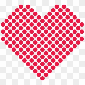 Red Points Heart Png Image - Handkerchief Png, Transparent Png - heart pattern png