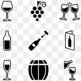 Alcohol Icons Free Vector - Wine Icon Png, Transparent Png - beer bottle vector png