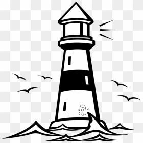 Lighthouse Clip Art Plottervorlagen - Lighthouse Clipart Black And White, HD Png Download - anchor vector png