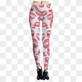 Leggings, HD Png Download - lip print png