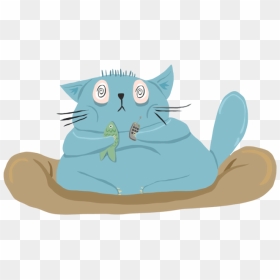 Cat Yawns, HD Png Download - fat cat png