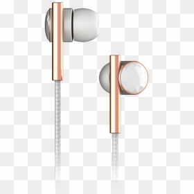 Faceted Ceramic & Rose Gold - Headphones, HD Png Download - gold mic png
