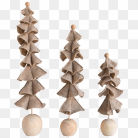Ruffle Felt Trees In Flax 1 - Christmas Tree, HD Png Download - christmas greenery png