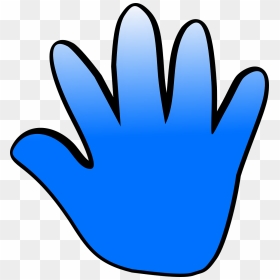 Blue Hand Clipart, HD Png Download - stop hand png
