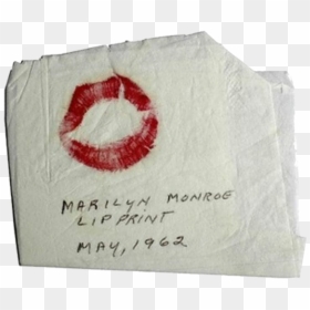 #napkin #marilynmonroe #famous #kiss #lips #loveletter - Marilyn Monroe Lip Print, HD Png Download - lip print png