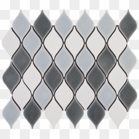 Tear Drop Pattern White And Grey Ceramic Mesh Mounted - Teardrop Mosaic Tile, HD Png Download - tear drops png