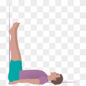Vaparita Karani, A Yoga Pose Great Post-run - Pilates, HD Png Download - yoga pose png