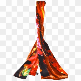 Lovejoy Oblong Scarf In Caramel Velvet & Floral Silk - Illustration, HD Png Download - silk png
