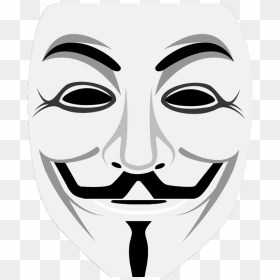 Hacker Mask Transparent Background - Guy Fawkes Mask, HD Png Download - hacking png