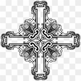 Crucifix Vector Ornate - Free Vintage Crucifix Clipart, HD Png Download - ornate png