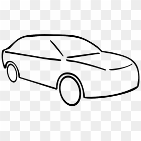 Drawing Download Free Clipart With A Transparent Background - Car Line Art Png, Png Download - car png side