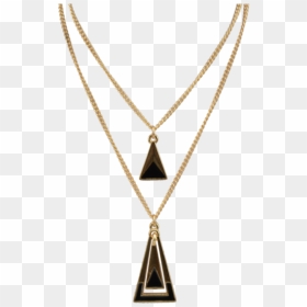 Pendant, HD Png Download - gold triangle png