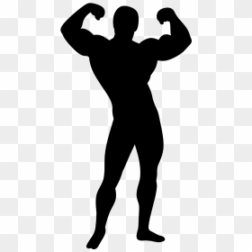 Bodybuilder Silhouette, HD Png Download - body builder png