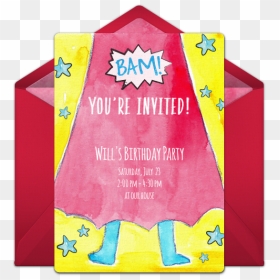 Wedding Invitation, HD Png Download - superhero cape png