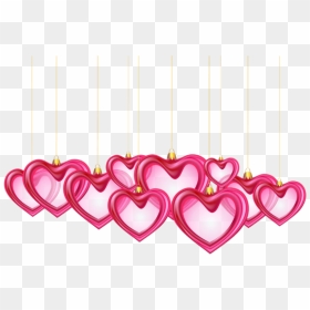 Free Png Hanging Hearts Decor Png Images Transparent - Pink Hanging Heart Png, Png Download - hearts png transparent