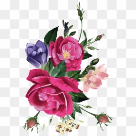 Black Floral Decoupage Png , Png Download - Flower, Transparent Png - black flowers png