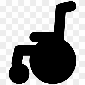 Clip Transparent Clipart Wheelchair - Silla De Ruedas Vector, HD Png Download - wheelchair silhouette png