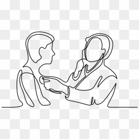 Doctor With Stethoscope And Patient, HD Png Download - patient png