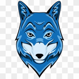 Transparent Wolf Clipart Free - Blue Wolf Head Png, Png Download - lobo png