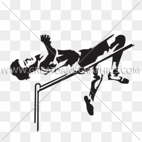 High Jump Png Black And White - High Jump Player Drawing, Transparent Png - jump png