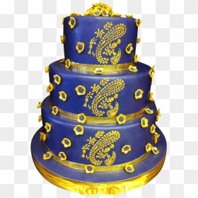 Blue Wedding Cake Png - Transparent Gold Cake Png, Png Download - wedding cake png