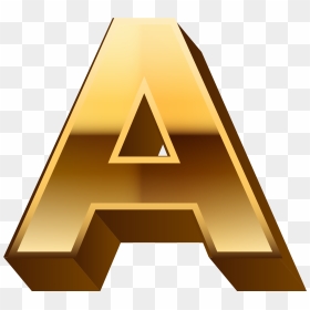 A Letter Golden - Triangle, HD Png Download - gold triangle png
