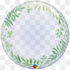 Elegant Greenery Deco Bubble Balloon, HD Png Download - christmas greenery png