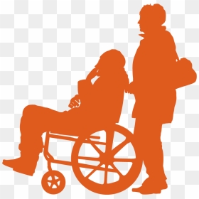 Old Wheelchair Orange - Design Museum Holon, HD Png Download - wheelchair silhouette png