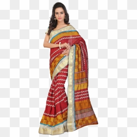 Women Art Silk Saree - Silk, HD Png Download - silk png