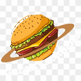 Cropped Galaxy Burger Logo Beyaz - Burger Logo, HD Png Download - fast food png