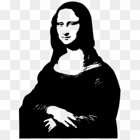 Black And White Art Print Mona Lisa, HD Png Download - mona lisa png