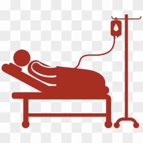 Hospital Bed Patient Icon - Patient On Bed Icon, HD Png Download - patient png