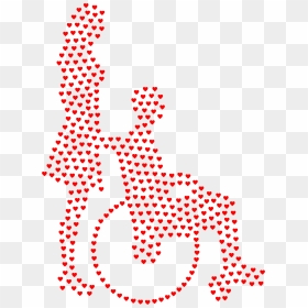 Wheelchair Silhouette Png - Black Coffee Cup White Polka Dots, Transparent Png - wheelchair silhouette png
