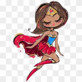 #watercolor #wonderwoman #wonder #woman #girl #superhero - Karamfila Super Girls, HD Png Download - wonderwoman png
