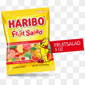 Haribo Fruit Salad 5 Oz"  Title=""  Class="product - Sweet And Sour Gummy Snakes, HD Png Download - fruit salad png