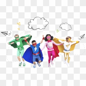 Kids Dressed As Superheroes , Png Download - Coping Skills Champions, Transparent Png - superheroes png
