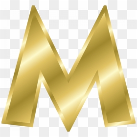 Gold Letter M Clipart, HD Png Download - gold triangle png