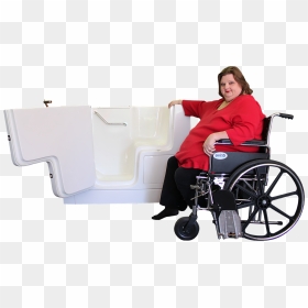 Bliss Walk-in Bathtub Model B3252hc With Bather - Wheelchair, HD Png Download - wheelchair silhouette png