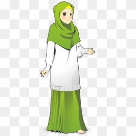 Baju Kurung Islam Cartoon Wedding - Baju Muslim Vector Png, Transparent Png - muslim png