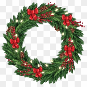 Wreath Art Free Christmas, HD Png Download - reef png