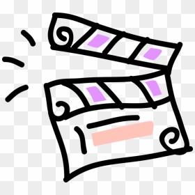 Vector Illustration Of Filmmaking And Video Production - Filmmaking, HD Png Download - film slate png