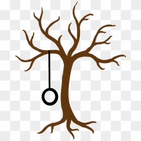 Tree Child Winter - Black And White Tree Clipart, HD Png Download - tire clipart png